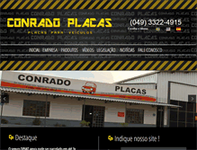 Tablet Screenshot of conradoplacas.com.br